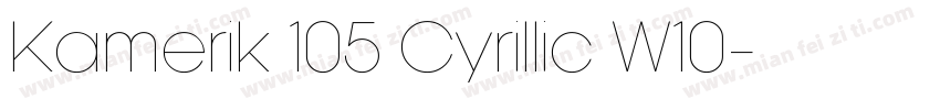Kamerik 105 Cyrillic W10字体转换